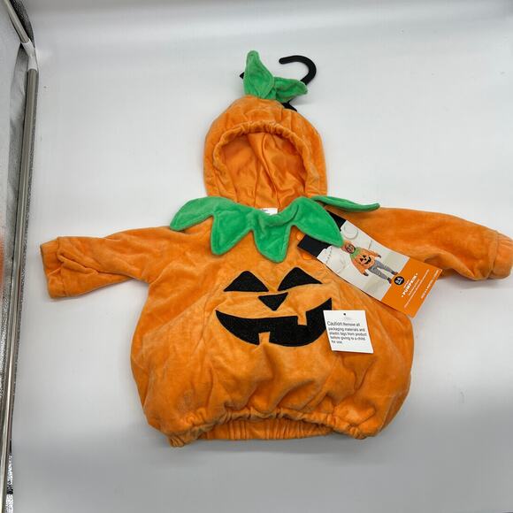 Infant and Toddler Pumpkin Halloween Costume Pullover Size 0-6 Months - Picture 1 of 16